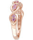 Фото #4 товара Pink Sapphire Wavy Ring (1/3 ct. t.w.) in 14k Rose Gold