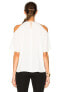 Фото #3 товара A.L.C. 154693 Women's Kayley Silk Solid Cold Shoulder Blouse White Sz. 0