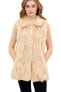 Фото #1 товара Love Token Faye Spread Collar Genuine Real Rabbit Fur Vest - LT12-50 MSRP $350