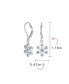 ფოტო #4 პროდუქტის Delicate Holiday Party Christmas Snowflake Star Drop Lever back Earrings For Women For Teen Simulated Ice Blue Topaz .925 Sterling Silver