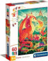 Clementoni CLE puzzle 60 maxi SuperKolor ADragon family 26600