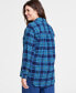 Фото #2 товара Women's Cotton Flannel Plaid Tunic Shirt, Created for Macy's
