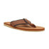 London Fog Tyrone Flip Flops Mens Brown Casual Sandals CL30379M-T 10 - фото #2