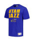 Men's Royal Distressed Utah Jazz Hardwood Classics Legendary Slub T-shirt