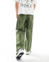 Obey hardwork ripstop carpenter trouser in khaki