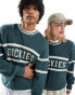 Фото #4 товара Dickies melvern knitted sweater in dark green and off white - exclusive to ASOS