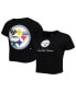 ფოტო #4 პროდუქტის Women's Black Pittsburgh Steelers Historic Champs T-shirt