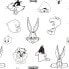 Фото #2 товара Пододеяльник Looney Tunes Looney B&W 180 x 220 см, 100% хлопок, кнопки, прочный, моющийся, натуральный, мягкий, 175 темы