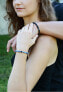 Bead bracelet of onyx and blue jasper