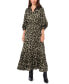 Фото #1 товара Women's Printed Smocked-Waist Maxi Dress