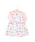 ფოტო #3 პროდუქტის Baby Girls Cotton Dress and Cardigan Set, Pastel Butterfly