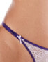 Фото #2 товара Monki mix and match soft lace thong in lilac purple