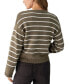 ფოტო #2 პროდუქტის Women's Chill Vibes Striped Cotton Pullover Sweater