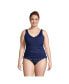 Фото #6 товара Plus Size Adjustable V-neck Underwire Tankini Swimsuit Top