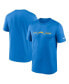 Фото #4 товара Men's Powder Blue Los Angeles Chargers Horizontal Lockup Legend T-shirt