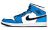 Фото #1 товара Кроссовки женские Nike Air Jordan 1 Mid Signal Blue (Синий, Черно-белый)
