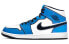 Кроссовки Nike Air Jordan 1 Mid Signal Blue (Синий, Черно-белый)