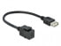Фото #2 товара Delock 86384 - Flat - Black - USB C - USB A - Female - Female
