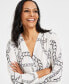 Фото #3 товара Women's Printed Surplice Top, Created for Macy's