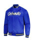 Фото #2 товара Men's Blue Orlando Magic Hardwood Classics Throwback Wordmark Raglan Full-Snap Jacket