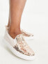 ASOS DESIGN Wide Fit Dreamy slip on trainers in rose gold sequin