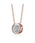 Фото #2 товара Dazzling Round Solitaire Bezel Floating Pendant Necklace with Cubic Zirconia