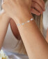 ფოტო #2 პროდუქტის Cubic Zirconia X Chain Bracelet in Sterling Silver or 14k Gold-Plated Sterling Silver