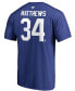 Фото #3 товара Men's Auston Matthews Blue Toronto Maple Leafs Team Authentic Stack Name and Number T-shirt