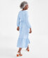 Фото #2 товара Women's Chambray Tiered Midi Dress, Created for Macy's
