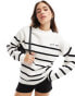 Фото #1 товара 4th & Reckless knitted crew neck jumper in cream stripe