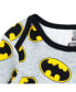 Toddler Boys Justice League Batman Superman Pajama Shirt and Pants Sleep Set to Серый, 3T - фото #6