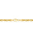 Diamond Cut Rope, 7-1/2" Chain Bracelet (3-3/4mm) in 14k Gold, Made in Italy