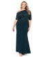 Plus Size Lace-Bodice Gown