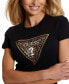 Women's Leo Animal-Print Logo T-Shirt Черный, M - фото #3