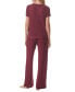 Фото #2 товара Women's 2-Pc. Short-Sleeve Pajamas Set