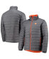 ფოტო #1 პროდუქტის Men's Gray Clemson Tigers Powder Lite Omni-Heat Reflective Full-Zip Jacket