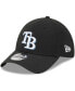 Фото #1 товара Men's Black Tampa Bay Rays Logo 39THIRTY Flex Hat