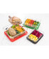 Фото #5 товара 3 Pc Rectangular Container Borosilicate Glass Nesting Container Set with Snap-on Lids