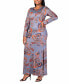 Фото #4 товара Plus Size Long Sleeve Maxi Dress