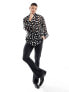 Фото #3 товара ASOS DESIGN relaxed sheer shirt in large polka dots with tie neck in black