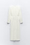 Фото #11 товара Платье миди из крепа с узлом ZARA