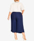 ფოტო #2 პროდუქტის Plus Size Easy Crop Pant