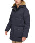 Фото #3 товара Men's Long Quilted Parka with Removable Faux-Fur Trim