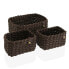 Коричневый набор корзин для ванной и душа Versa Basket Set Brown Paper 19 x 12 x 26 cm - фото #1