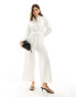 Фото #1 товара Nobody's Child Miranda wide leg utility style jumpsuit in white