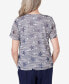 ფოტო #2 პროდუქტის Women's All American Lined Space Dye Stars T-shirt with Side Tie