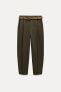 PLEATED TROUSERS WITH BELT