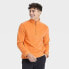 Men's Microfleece Pullover Sweatshirt - All in Motion Orange S