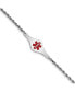 ფოტო #1 პროდუქტის Sterling Silver Rhodium-plated Medical ID Rope Link Bracelet