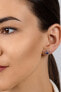 Beautiful silver earrings with blue zircon Krab EA862W